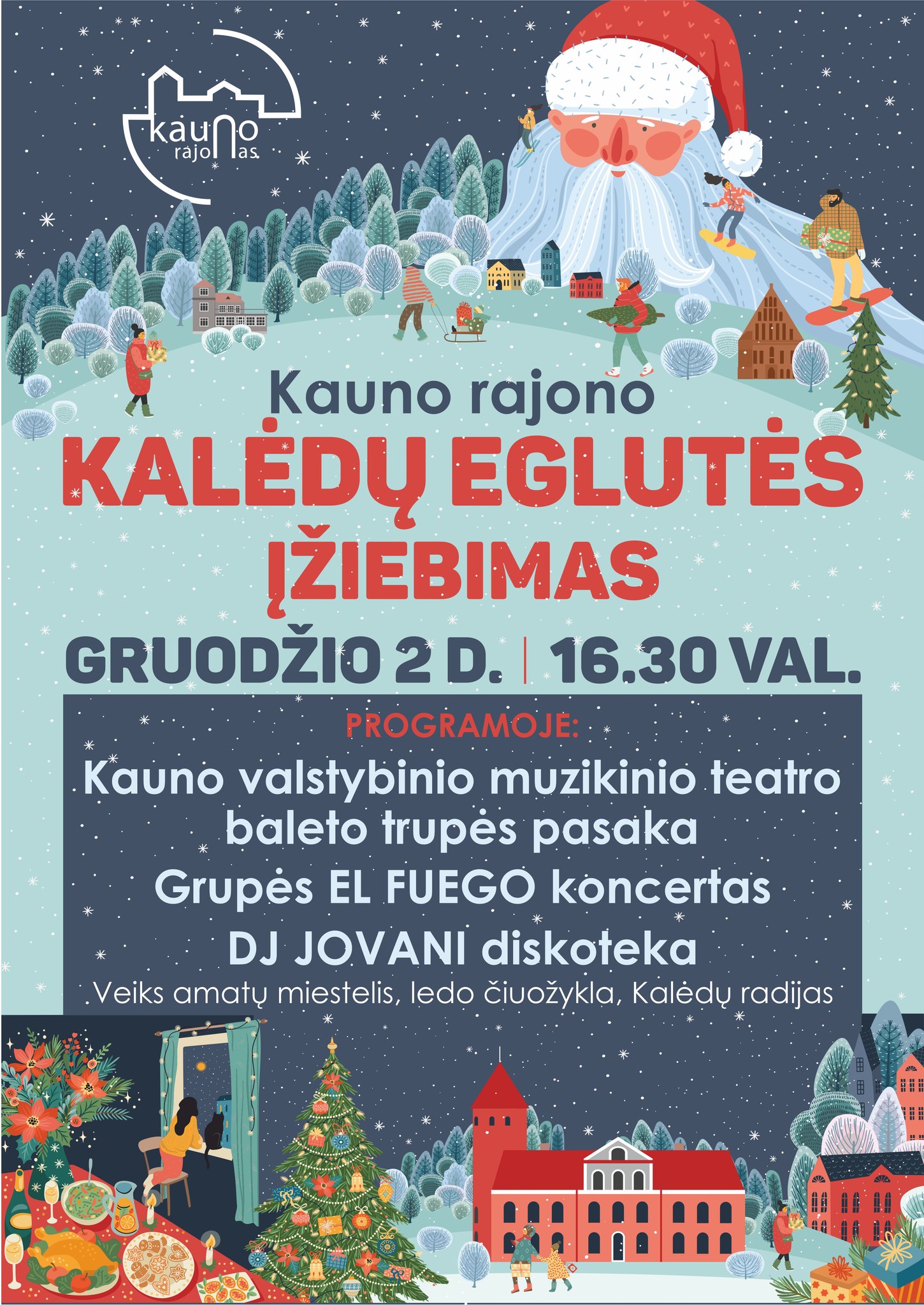 Kauno rajono Kalėdų eglutės įžiebimas!