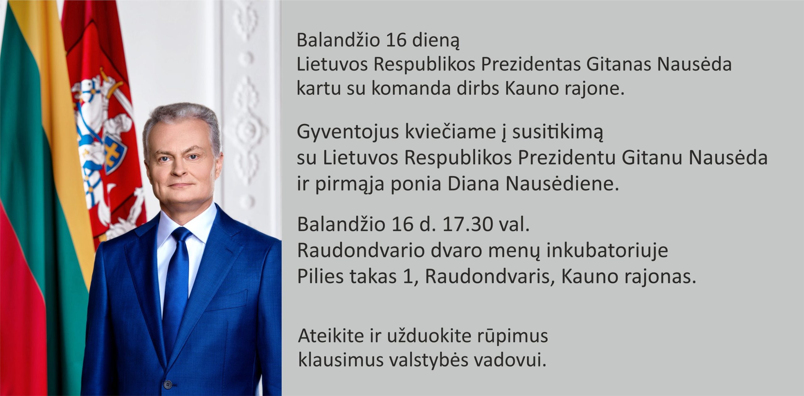 Susitikimas su LR Prezidentu Gitanu Nausėda ir pirmąja ponia Diana Nausėdiene